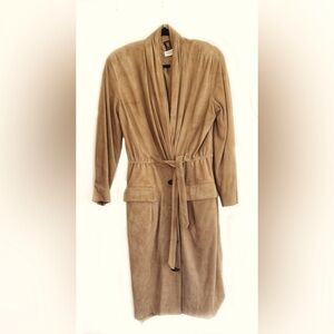 Vintage Beige Suede Dress, Anne Klein, Bergdorf Goodman, 10